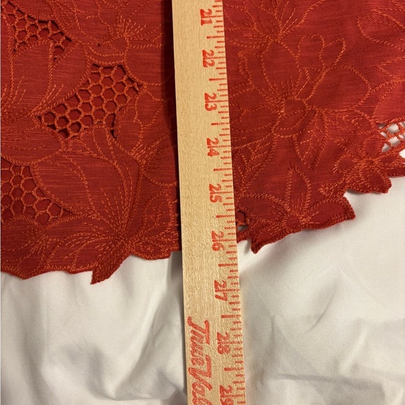 ADIVA Lace Hem Short Sleeve Top – Women’s Large - Picture 5 of 8